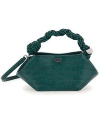 Ganni - 'Bou' Handbag With Adjustable And Removable Shoulder Strap And Embossed Croc Effect - Lyst