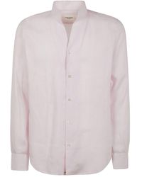 Tintoria Mattei 954 - Guru High Neck Linen Shirt - Lyst