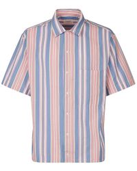 Tintoria Mattei 954 - Short Sleeve Striped Shirt Clothing - Lyst