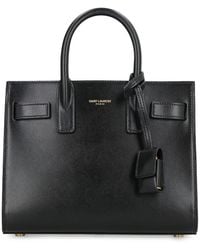 Saint Laurent - Nano Sac De Jour Branded Leather Tote Bag - Lyst