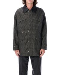 Fendi - Waxed Ff Jacquard Blouson - Lyst