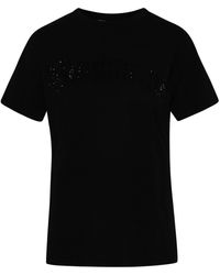 Blumarine - Black Cotton T-shirt - Lyst