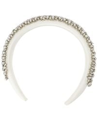 ヘアアクセサリー Pearl Crystal Hair Clips - SELF PORTRAIT - Silk - White Pearl Crystal Bow Hairclip – self-portrait-EU