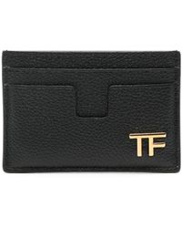 Tom Ford - Leather Card Holder With Logo Plaque - Lyst