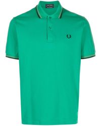 Fred Perry - Logo-embroidered Cotton Polo Shirt - Lyst