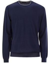 Fay - Cotton Crew-Neck Jumper - Lyst