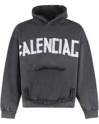 Balenciaga - New Tape Type Tr Cotton Hoodie - Lyst