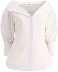 F.it - Shirt With Open Collar - Lyst