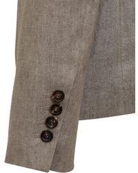Brunello Cucinelli - Linen Double-Breasted Jacket - Lyst