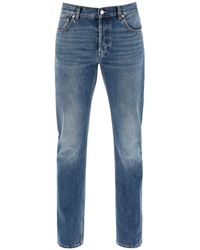 Alexander McQueen - Straight Leg Jeans With Faux Pocket On The Back - Lyst