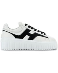 Hogan - H-Stripes Leather Sneakers - Lyst
