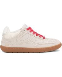 Ganni - Canvas Sneakers With Raw-Cut Edges - Lyst