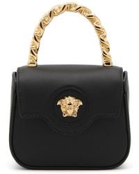 Versace - Leather La Medusa Mini Top Handle Bag - Lyst