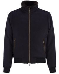 Moorer - Bellati-ls9 - Padded Bomber Jacket In Wool And Cashmere - Lyst