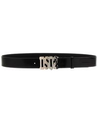 DSquared² - Logo Buckle Leather Belt Belts - Lyst