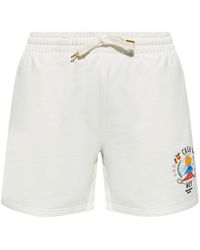 CASABLANCA - Cotton Shorts With Logo - Lyst