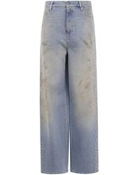 Golden Goose - "Journey W's" Melody Boyfriend Pant Cotton Denim Officina Wash With Studs On Side - Lyst