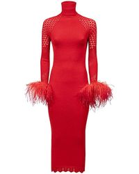 VERGUENZA - High Neck Midi Knit Dress - Lyst