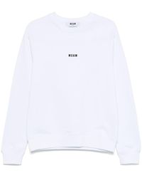 MSGM - Crewneck Sweatshirt With Logo - Lyst