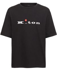 Kiton - Cotton T-Shirt With Logo - Lyst