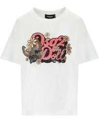 DSquared² - Hilde Doll Easy Fit White T-shirt - Lyst