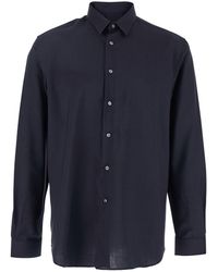 Low Brand - Shirt With Classic Collar And Button Closure - Lyst