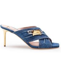 Balmain - Denim Safety Pin Sabot - Lyst