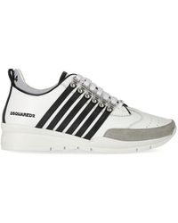 DSquared² - Leather And Suede Sneakers - Lyst