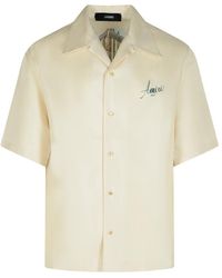 Amiri - Ivory Silk Shirt - Lyst
