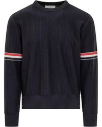 Thom Browne - 4-bar Striped Pattern Pullover - Lyst