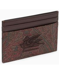 Etro - Paisley Card Case In Coated Canvas With Logo - Lyst