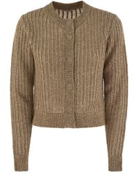 Peserico - Tricot Cardigan With Micro-Sequins - Lyst