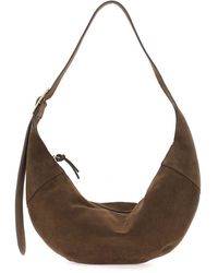 Closed - Suede Halfmoon Hobo Leather Bag - Lyst