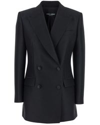Dolce & Gabbana - Double-Breasted Jacket With Peak Revers - Lyst