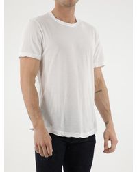 James Perse - Crewneck White T-shirt - Lyst