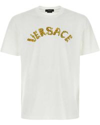 Versace - Embroidered Logo T-shirt - Lyst