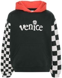 ERL - Venice Checker Sleeve Hoodie Knit - Lyst