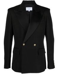 Casablancabrand - Double-breasted Blazer With Peaked Lapels - Lyst