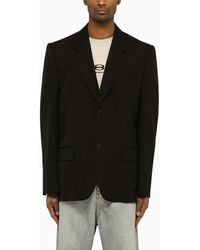 Balenciaga - Black Wool Single Breasted Jacket - Lyst