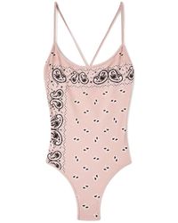 Palm Angels - Paisley-print Criss-cross Swimsuit - Lyst