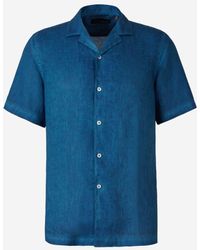 Lardini - Short Sleeve Linen Shirt - Lyst