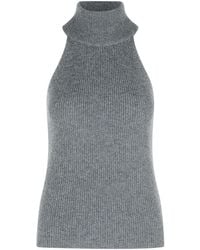 Lisa Yang - 'Freya' Graphite Cashmere Top - Lyst