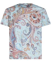 Etro - T-Shirt With Paisley Print - Lyst