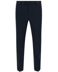 PT Torino - Blu Slim Fit Trousers In Cotton Blend Man - Lyst