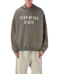 Fear Of God - 90's Fit Fleece Hoodie Moss - Lyst