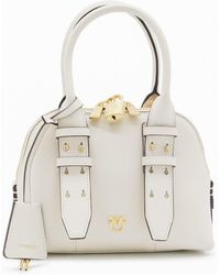 Pinko - Leather Mini Escape Top Handle Bag - Lyst