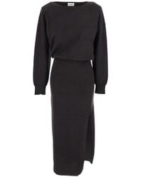 P.A.R.O.S.H. - Dress With Boat Neck - Lyst