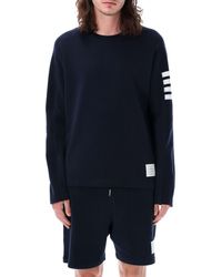 Thom Browne - Long Sleeves T-Shirt With 4 Bar Stripes - Lyst