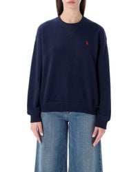Polo Ralph Lauren - Cotton Fleece Crewneck Sweatshirt - Lyst