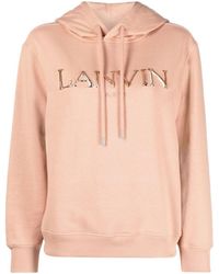 Lanvin - Logo Cotton Hoodie - Lyst